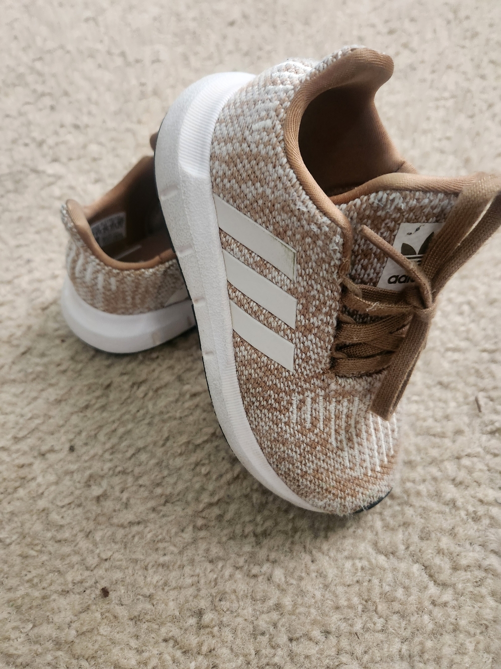 Adidas Kids Beige Knit Sneakers - Picture 3 of 5